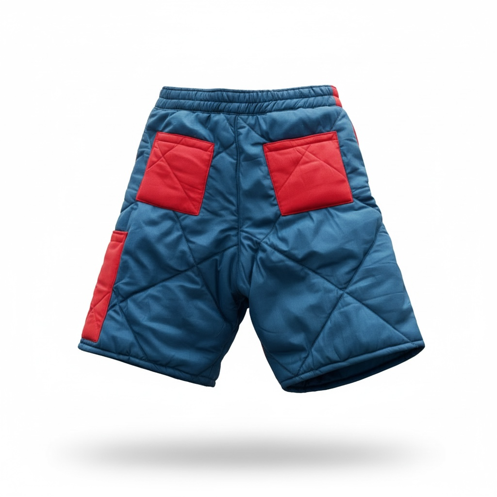 Two Tone Red & Blue Shorts
