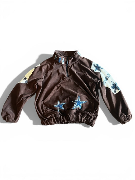 Handcrafted Dallas Cowboy Half Zipper Pull-Over