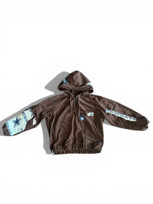 Handcrafted Dallas Cowboys Hoodie Half Zipper