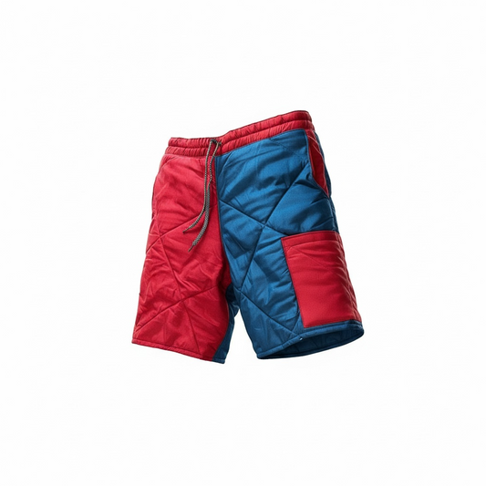 Two Tone Red & Blue Shorts